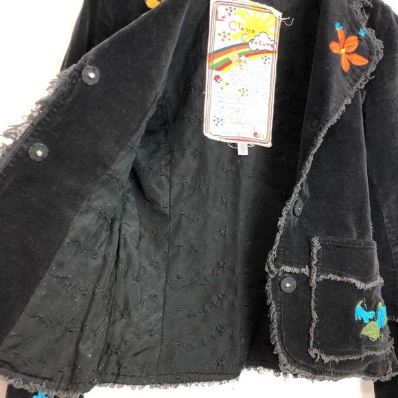 LaClasseCouture black corduroy embroidered blazerM - Picture 14 of 16